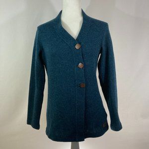 Merrell Wool Blend Asymetrical 3-Button Cardigan Size S